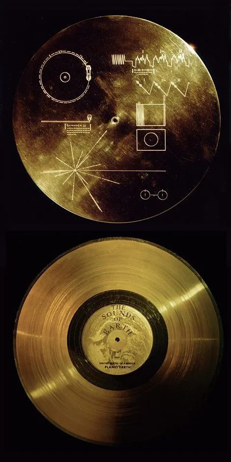 The Voyager Golden Record sent by NASA in 1977 on both space probes Voyager 1 and 2 Ucontents and Carl Sagans work