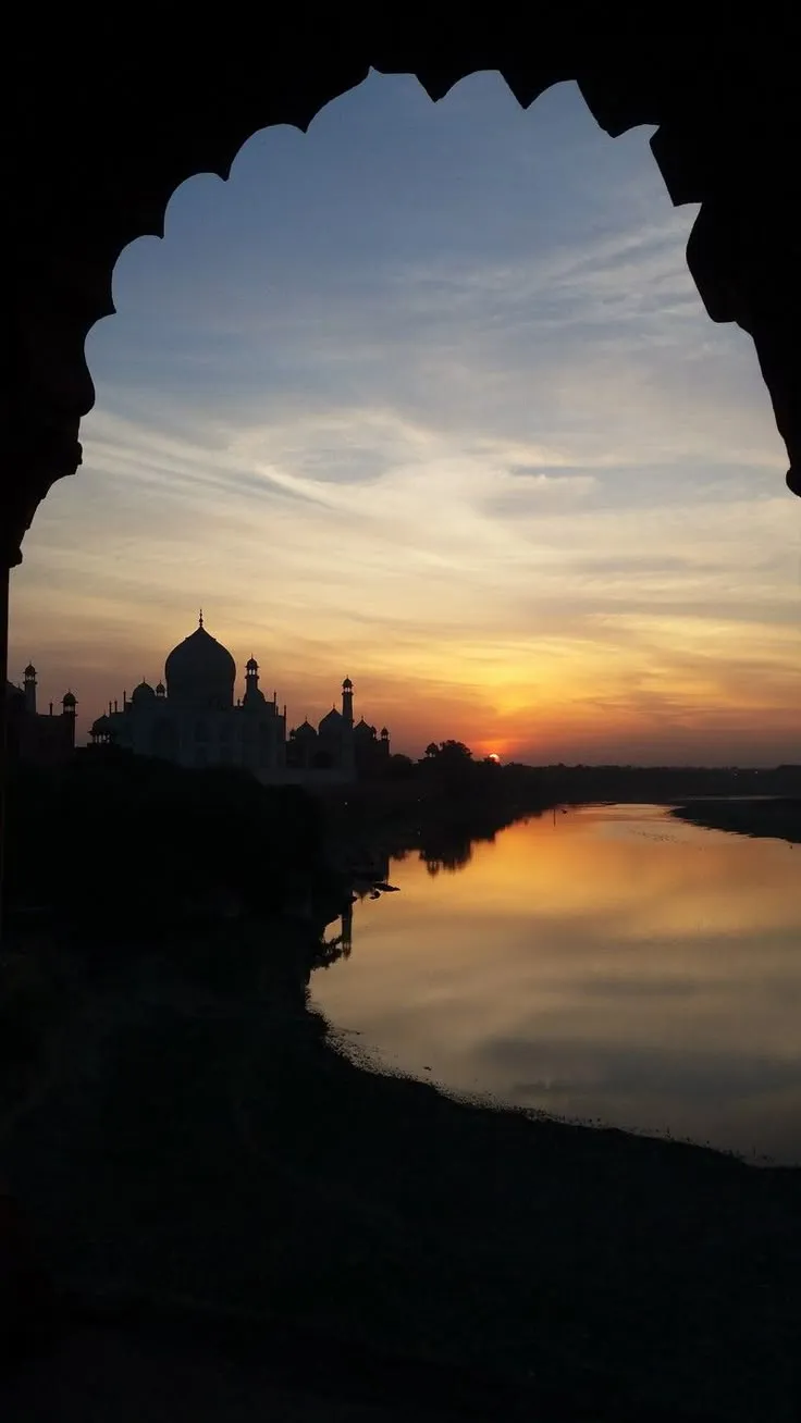 The best sunset ever at the Taj Mahal India While You Stay Home