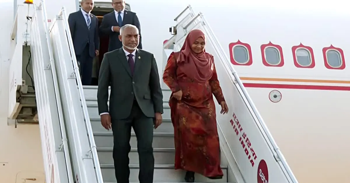 Maldives president in India
