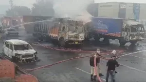 Breaking News: जयपुर में भीषण सड़क हादसा, आग में ज़िंदा जले 5 लोग
