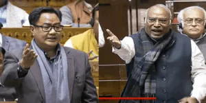 ‘गले में अंबेडकर की तख्ती लेकर घूमते हैं’, संसद में Kiren Rijiju और Kharge में तीखी बहस