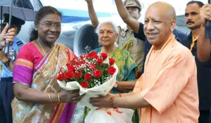 पहली बार बरेली पहुंचीं राष्ट्रपति द्रौपदी मुर्मू, CM योगी ने किया स्वागत