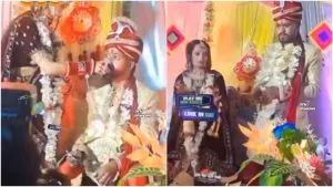Viral Video :शादी में दुल्हन ने केक खाने से किया मना, तो दूल्हे ने की ऐसी हरकत, देखें वीडियो