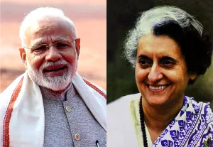 PM Modi and Indra Gandhi