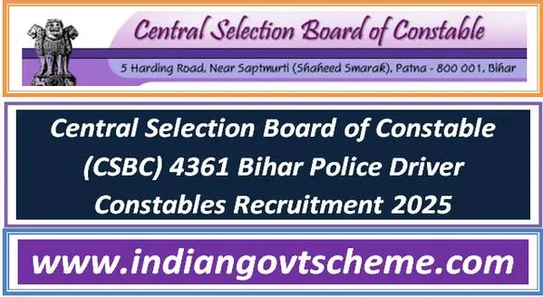 Bihar Police Driver Constable Recruitment 2025
