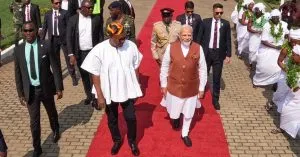 घाना में PM Modi का भव्य स्वागत, ‘गार्ड ऑफ ऑनर’ के साथ 21 तोपों की सलामी