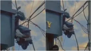 Viral Video: जमीन पर नहीं हवा में लटकी दिखी स्कूटी, वीडियो देख रह जाएंगे हैरान