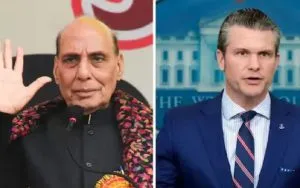 रक्षा सहयोग पर राजनाथ सिंह और अमेरिकी रक्षा मंत्री के बीच अहम वार्ता