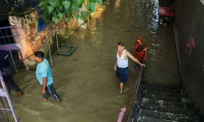 Delhi Yamuna Bazar Flooded