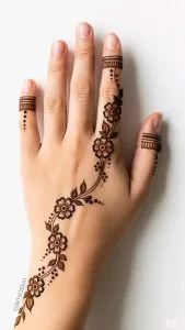 Flower Bell Mehndi Design