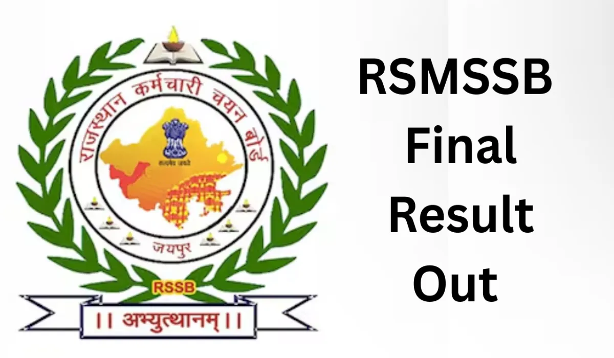 RSMSSB Final Result Out Now