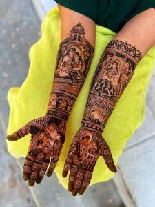 Shiva-Parvati Full Hand Design