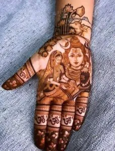 Shiva-Parvati Mehndi Design