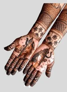 Shiva-Parvati Mehndi Design
