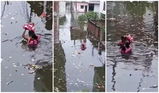 Prayagraj Flood Viral Video