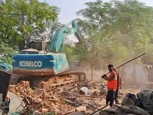 Bulldozer Action in Chandigarh