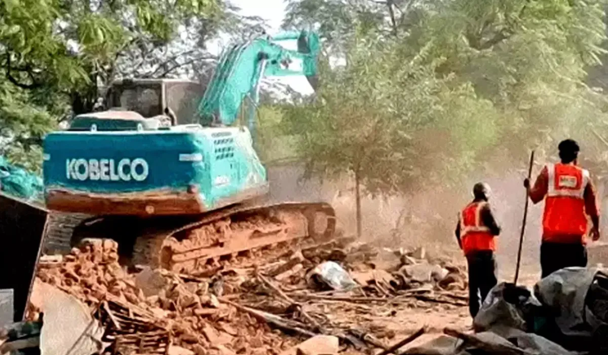 Bulldozer Action in Chandigarh