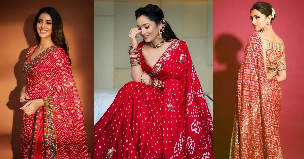 Trendy Bandhani Saree Design