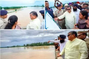 पंजाब: गवर्नर गुलाब कटारिया ने होशियारपुर के बाढ़ प्रभावित क्षेत्रों का किया दौरा