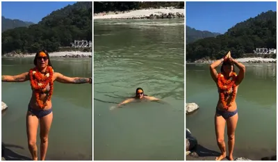 Foreign Girl in Ganga