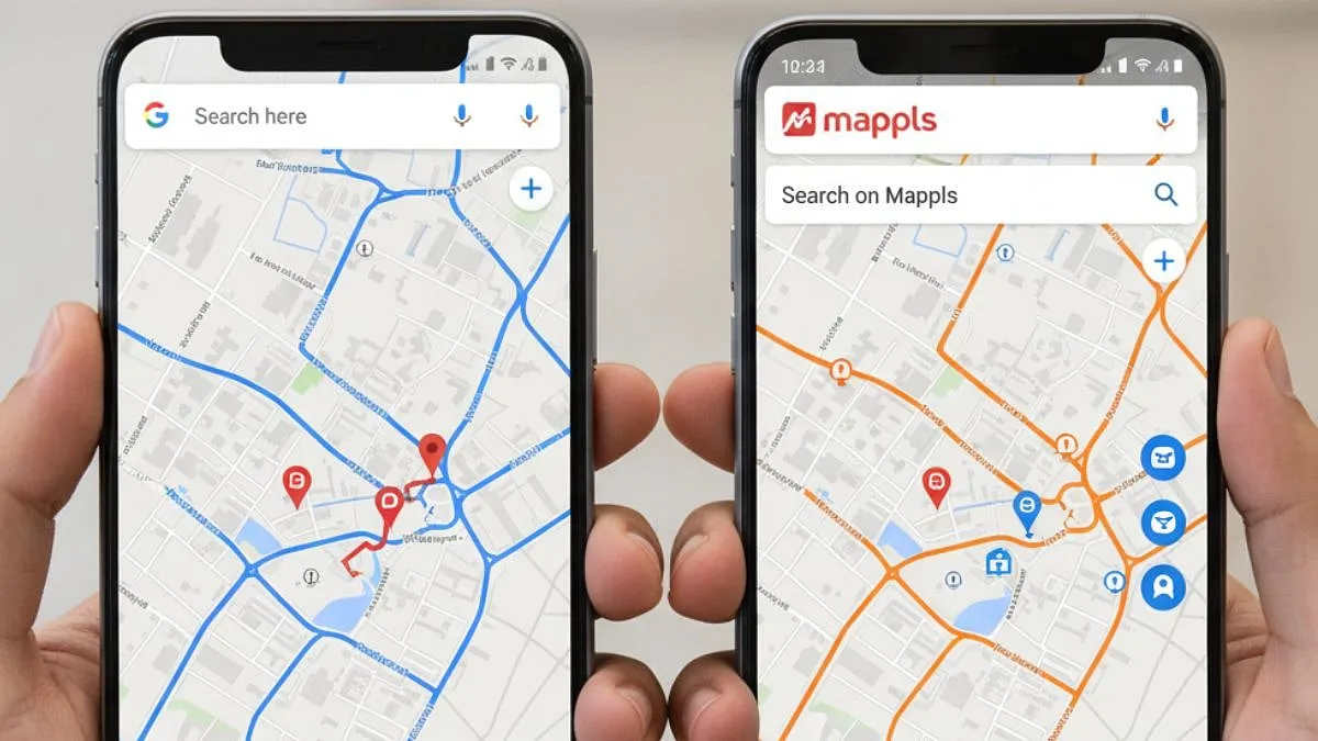 Google Maps vs Mappls