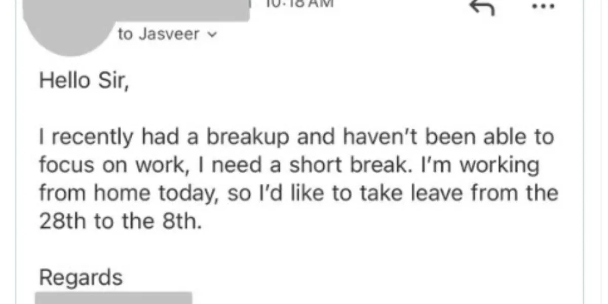 Breakup Leave Viral Story