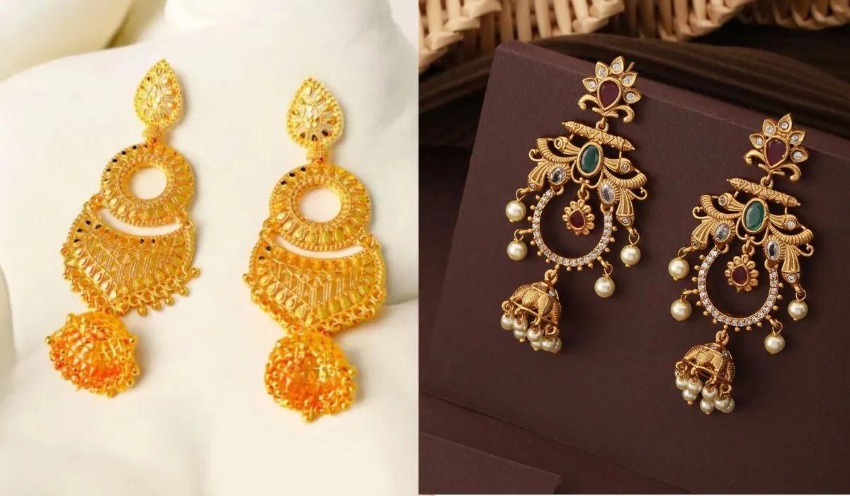 Bridal Gold Jhumka Design