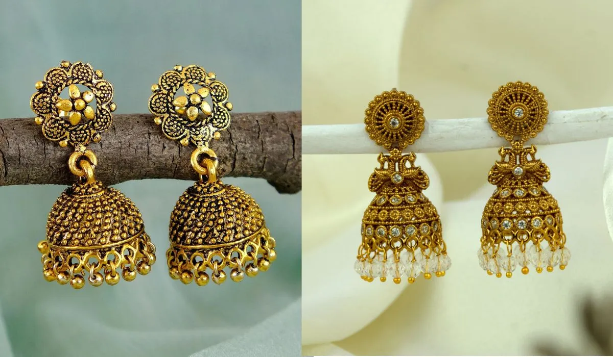 Bridal Gold Jhumka Design