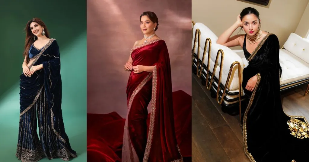 Trendy Velvet Sarees