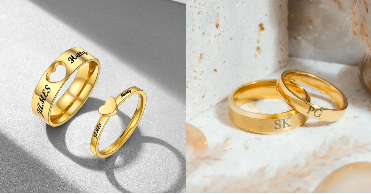 Engagement Couple Rings Gold( Source: Social Media)
