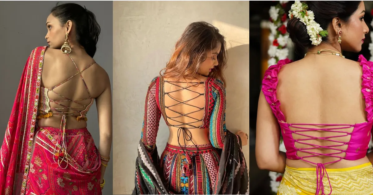Latest Backless Blouse Design( Social Media)