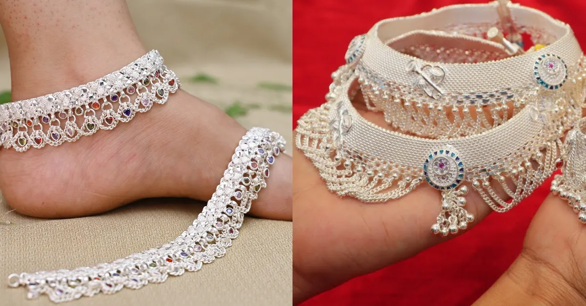 Silver Payal Designs For Bridal