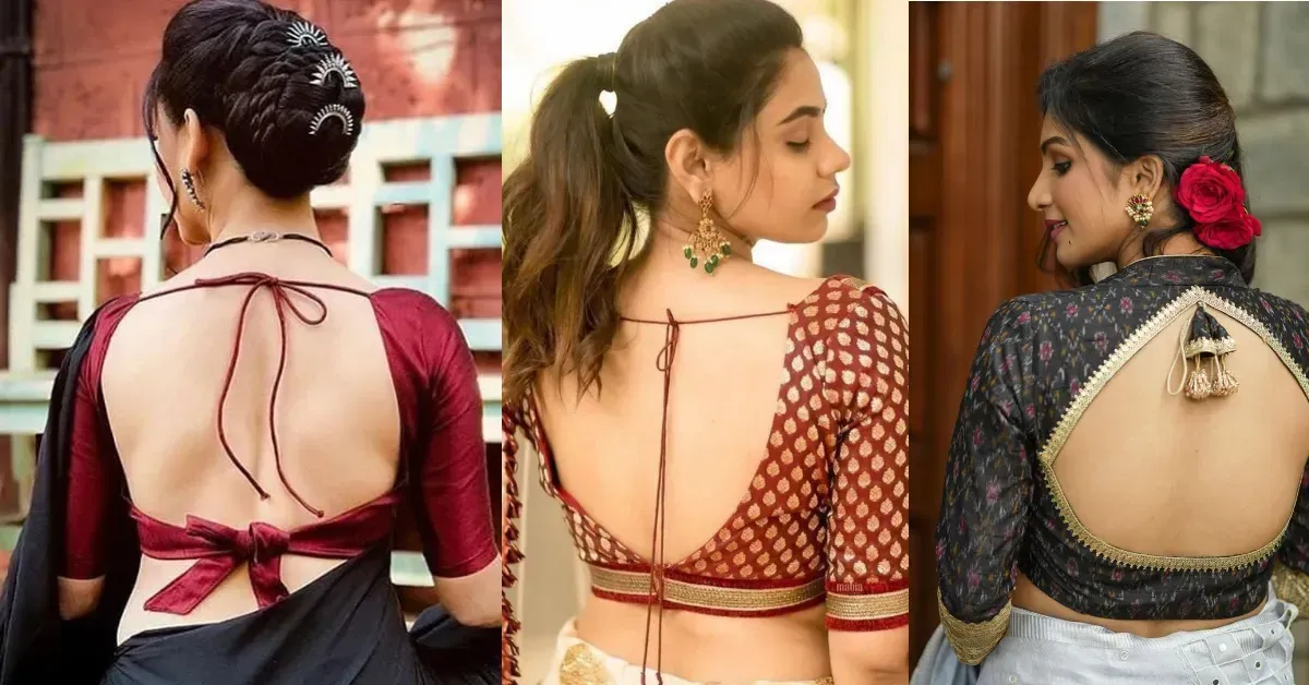 Latest Backless Blouse Design( Social Media)