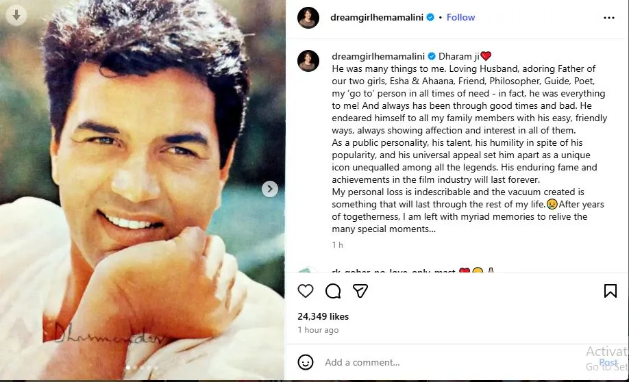 Hema Malini Viral Post