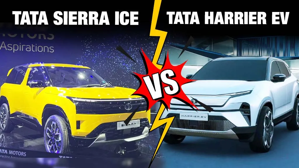 Tata Sierra ICE vs Tata Harrier EV(credit S-M)