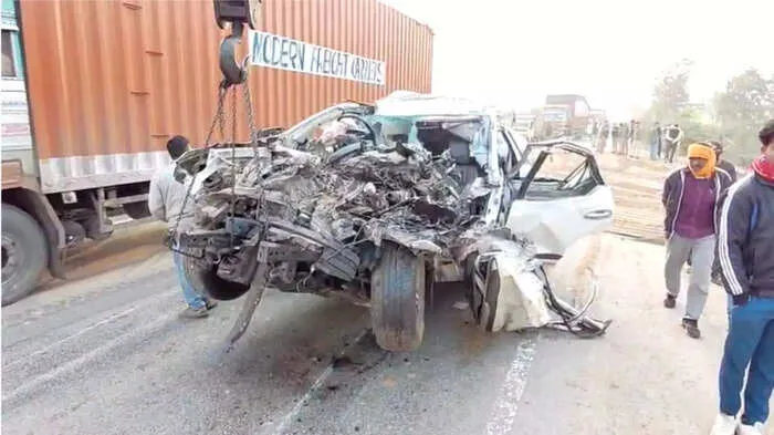 Gwalior Road Accident (credit social-media )