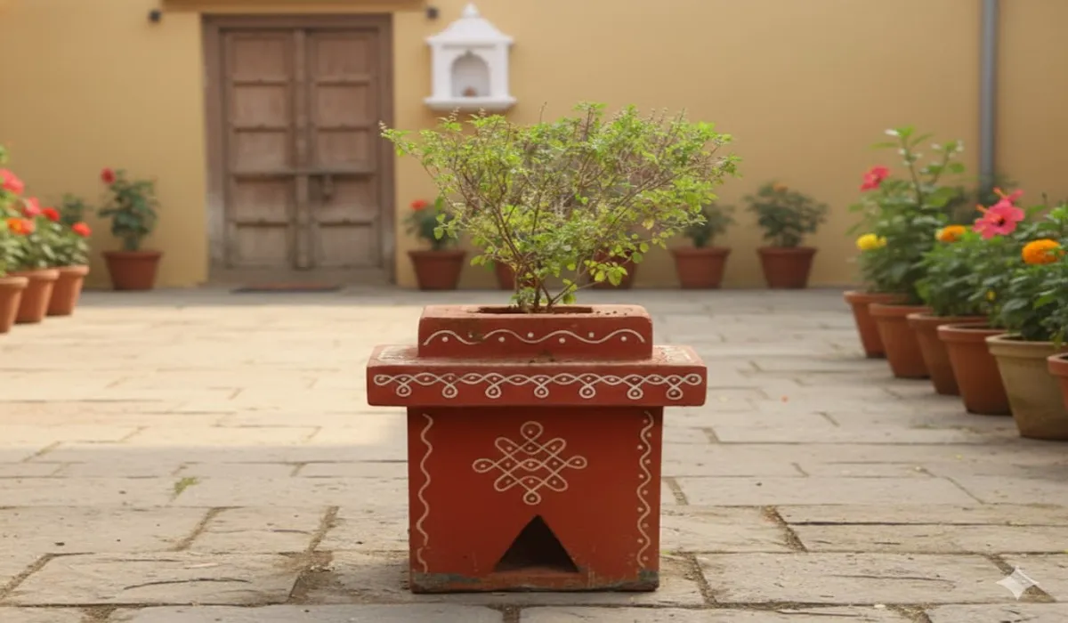 Dry Tulsi Plant at Home