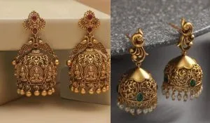 gold jhumka design new