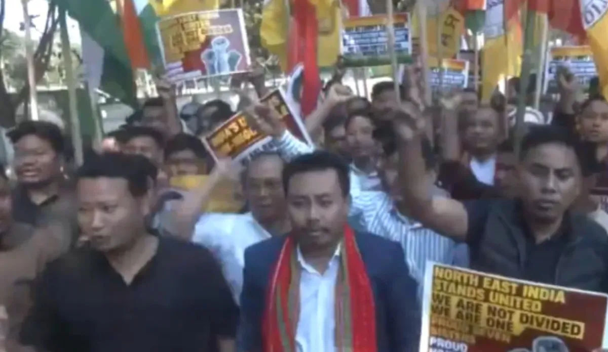 TIPRA Protest Against Bangladesh (credit S-M)