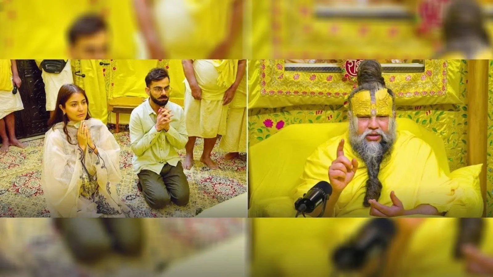 Bollywood Celebrities in Premanand Maharaj Ashram - Source : Social media