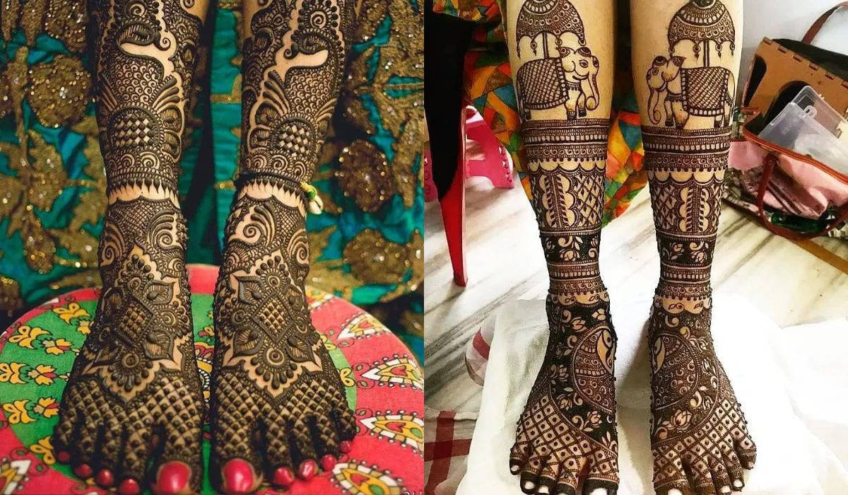Bridal Mehndi Designs for Legs