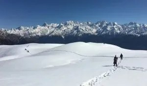snow trekking in india