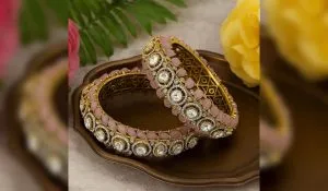 latest Kundan bangle desgins