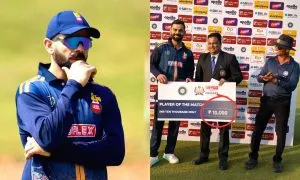 विराट कोहली को थमाया 10 हजार का चेक, कंजूस BCCI का फैंस का उड़ाया मजाक