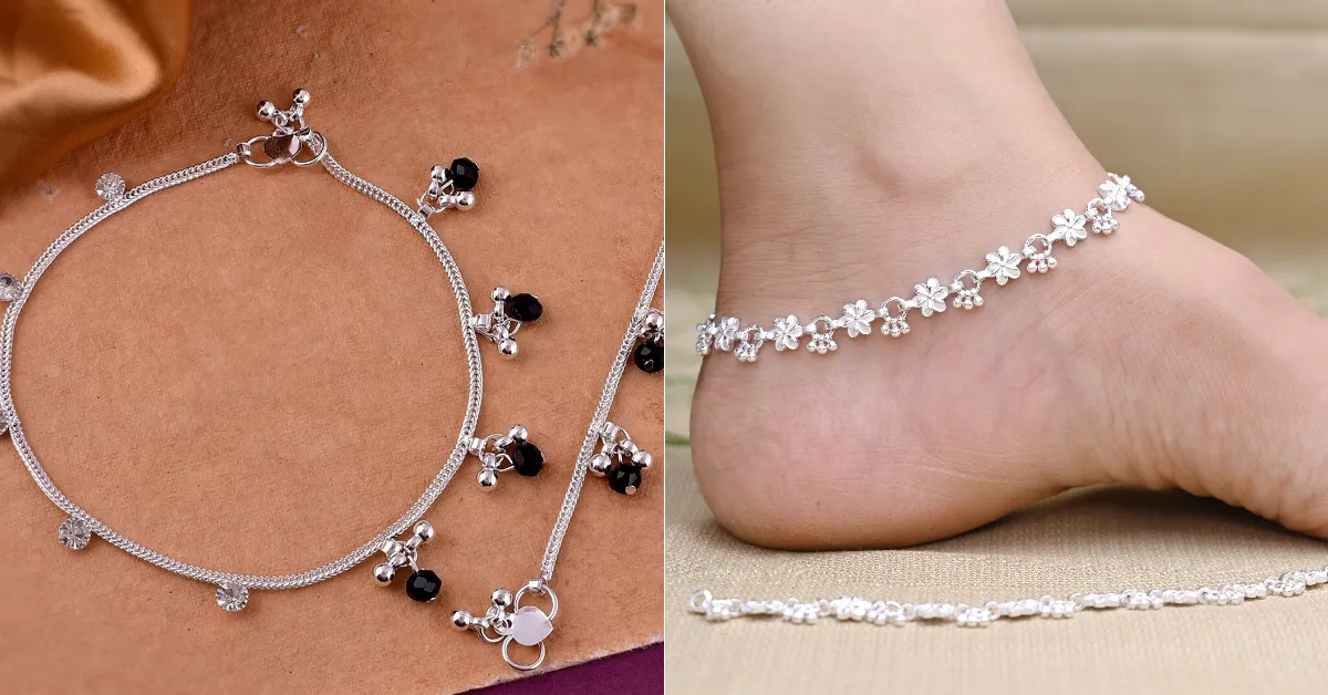 Silver Anklet Design For Girl( Source: Social Media)