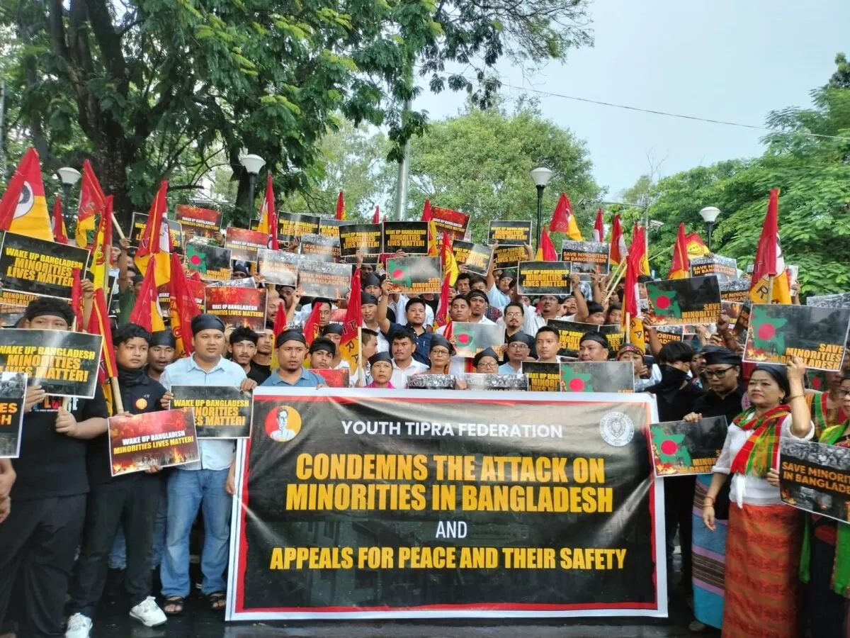 TIPRA Protest Against Bangladesh (credit S-M)