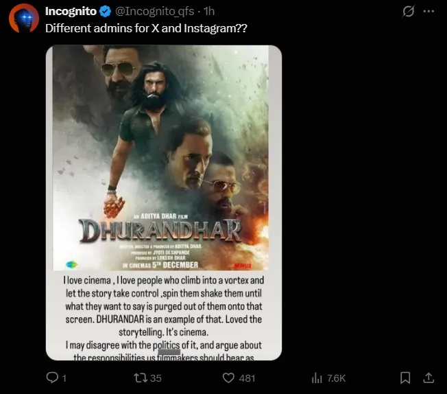 Hrithik Roshan Dhurandhar Movie