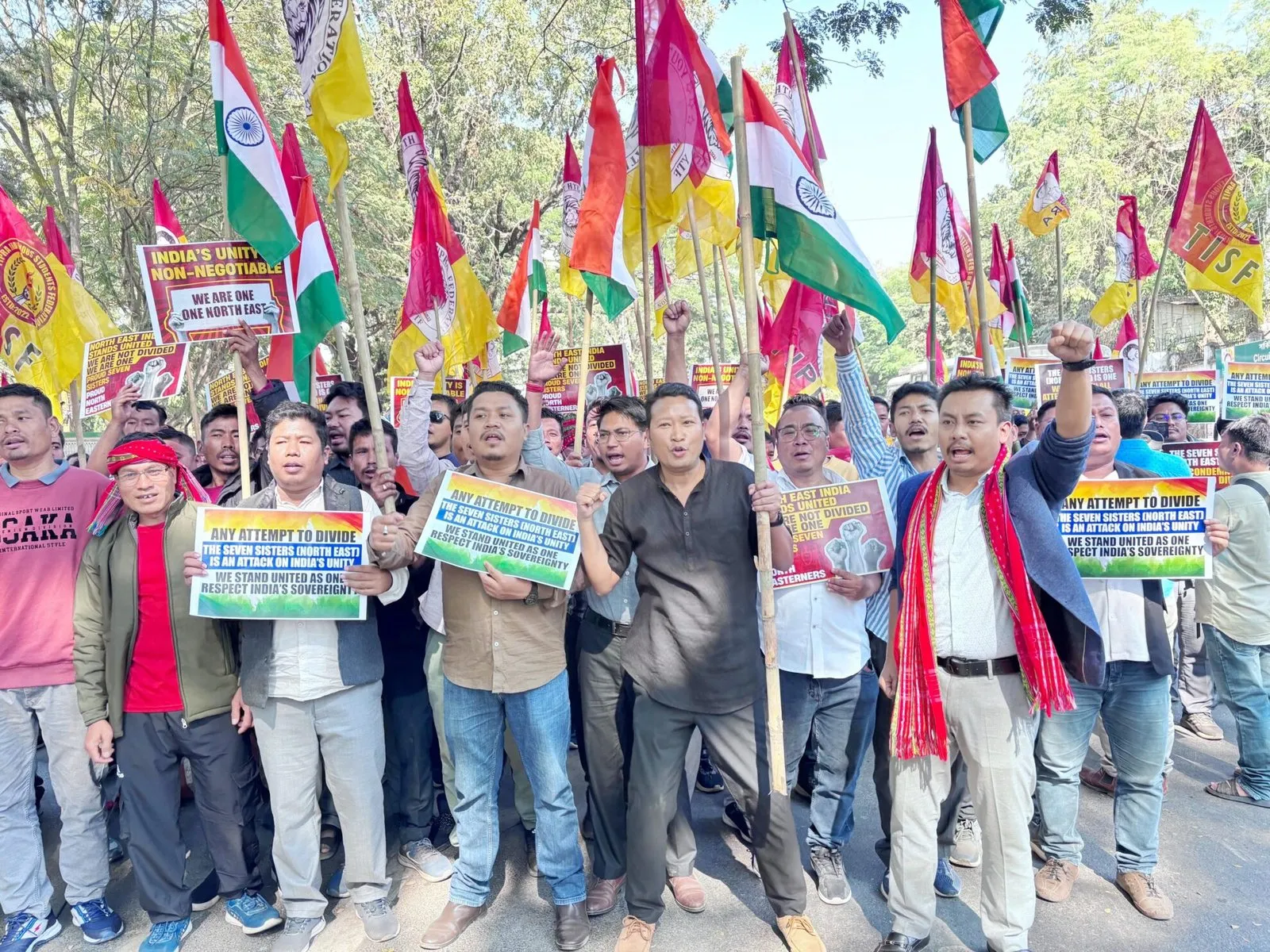 TIPRA Protest Against Bangladesh (credit S-M)