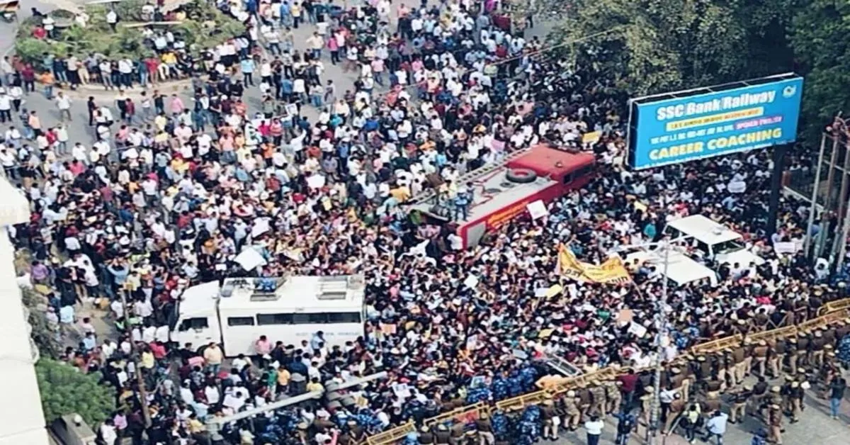 Prayagraj student Protest (source: social media)