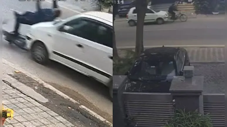 Gurugram Businessman Hit by Car (credit S-M)